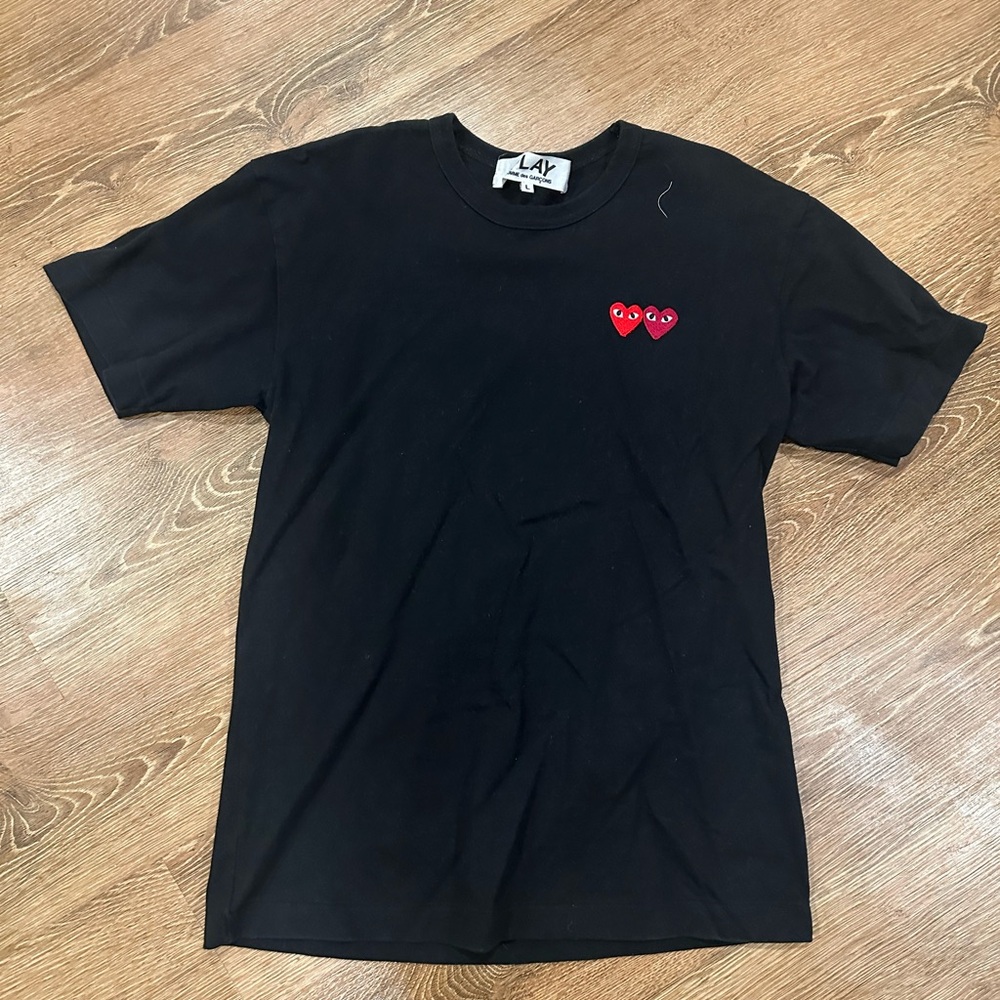 Play CDG double heart shirt